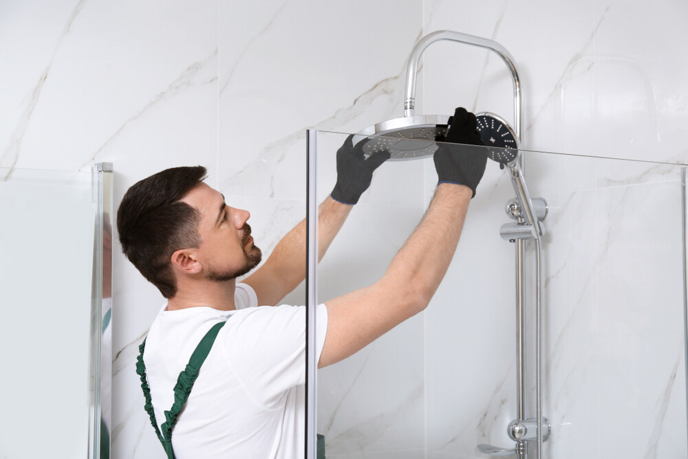 new-shower-installation new shower installation